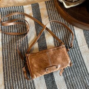 Bed Stu Amina Tan Leather Crossbody Bag